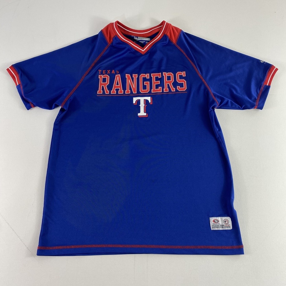 Texas Rangers Pullover Jersey Shirt Mens Medium Blue Officially Licensed MLB